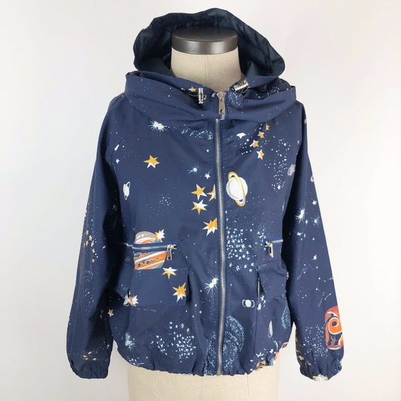 Harajuku Lovers Jackets & Blazers - Harajuku Cosmic Galaxy Space Cropped Windbreaker